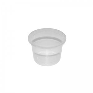 Pot plastique rond avec couvercle séparé (100ml) / Par 100