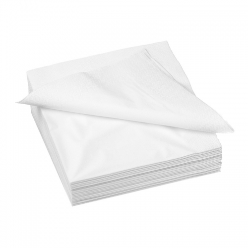 Serviette blanche en papier 30x30cm (2 plis) / Par 3200