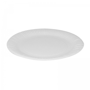 Assiette ronde carton blanc (23cm) / Par 100