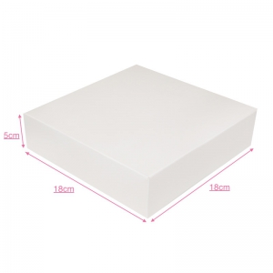Boîte à gâteau carton blanc, 18x5cm / Par 50