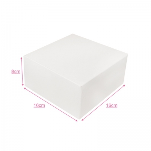 Boîte à gâteau carton blanc 16x8cm / Par 50