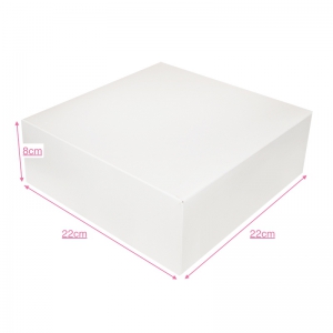Boîte à gâteau carton blanc 22x8cm / Par 50