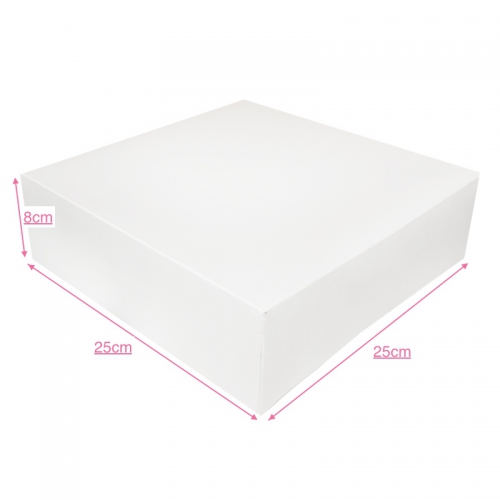 Boîte à gâteau blanche avec support rectangulaire 33x22,8cm - Féerie Cake