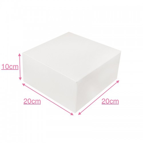 Boîte à gâteau carton blanc 20x10cm - Ateliers Porraz