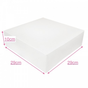 Boîte à gâteau carton blanc, 29x10cm / Par 50