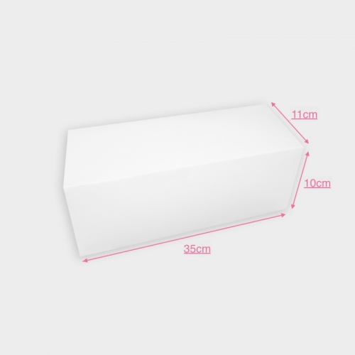 Boîte à bûche carton blanc 35x11x10cm - Ateliers Porraz