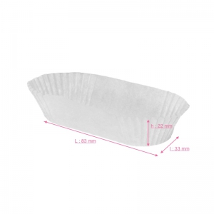 Caissette plissée blanche N°86 (Barquette) / Par 1000