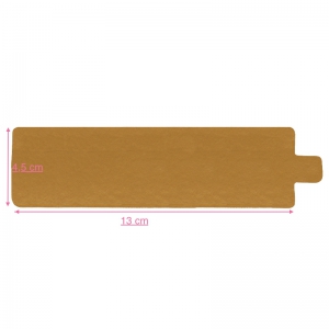 Rectangle carton or/noir 13x4,5cm avec languette