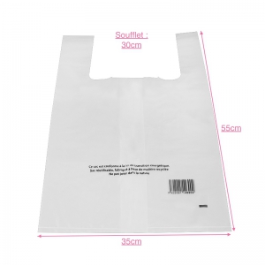 Sac bretelle transparent (35x15+15x55cm) réutilisable / Par 500