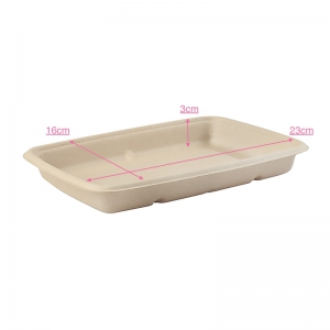 Barquette rectangle Bagasse (600ml)