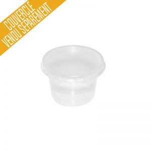 Couvercle pot plastique rond avec couvercle séparé (100ml) / Par 100