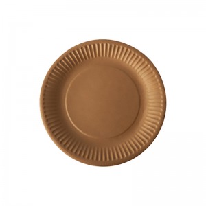 Assiette ronde carton brun (19cm) / Par 100