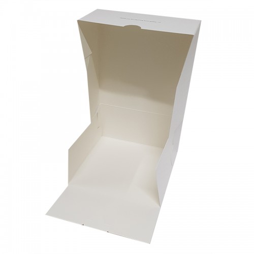Boîte à gâteau carton blanc 18x8cm - Ateliers Porraz