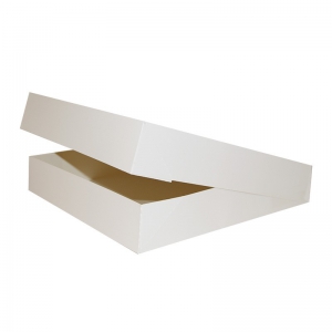 Boîte à gâteau carton blanc, 23x5cm / Par 50