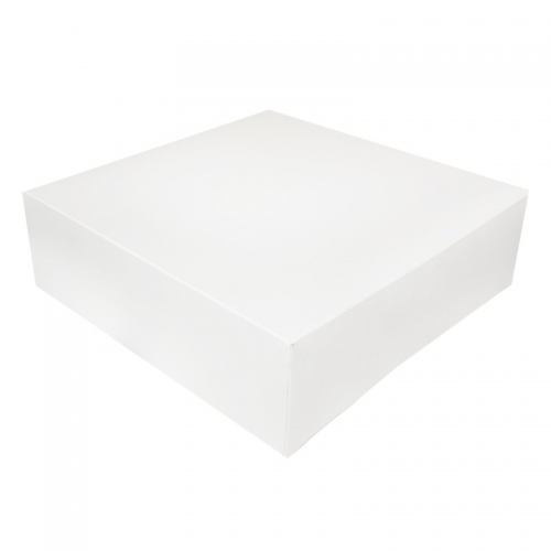 Boîte à gâteau carton blanc 25x8cm / Par 50
