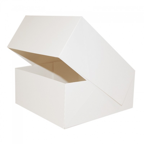 Carton ondulé avec couvercle à rabat Carton à pâtisserie 32 x 32 x 10 cm Marron naturel wisefood Lot de 50 boîtes à gâteau en papier avec fenêtre Boîte de transport à gâteau en papier solide 